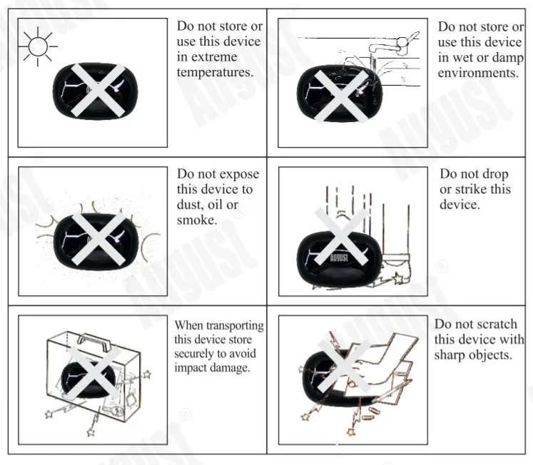 August Ultra Portable Lightweight TWS Bluetooth Earphones EP810 -FIGURE 2