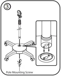 StarTech STNDTBLTMOB Mobile Floor Stand for Tablets -MOUNTING SCREW