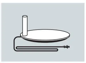 Base with power cord