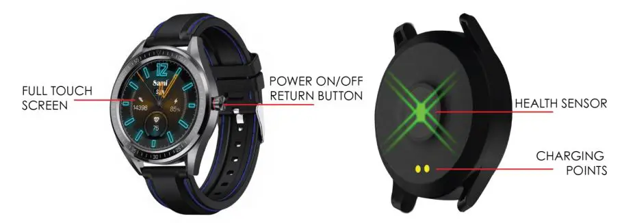 Sami WEARABLE WS-2348 Noir Smart Band fig1