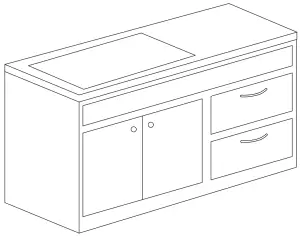 Kraus KWU111 17 Kore Workstation Stainless Steel Undermount Kitchen Sinks - Cut Countertop