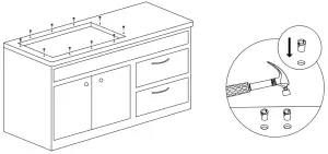 Kraus KWU111 17 Kore Workstation Stainless Steel Undermount Kitchen Sinks - Install Anchors