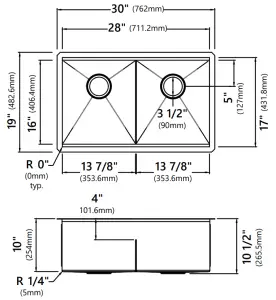 Kraus KWU111 17 Kore Workstation Stainless Steel Undermount Kitchen Sinks - KWU112-30