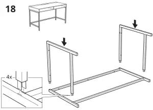 IKEA 804 834 38 Alex Student Study Desk - 18