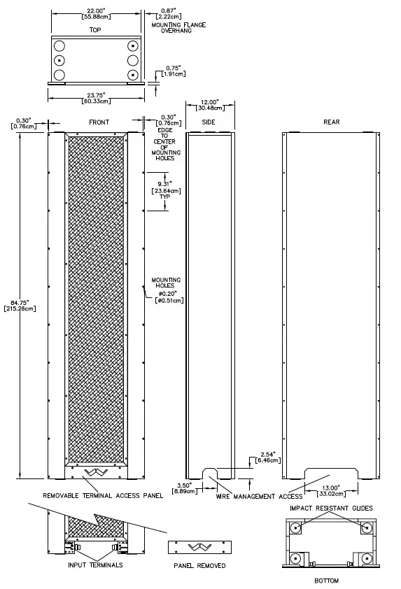 Wisdom Series LS4m Bi-amplified Two-way Planar -Dimension