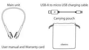 cheero CHE-628 TouchBone Wireless Earphone - contents
