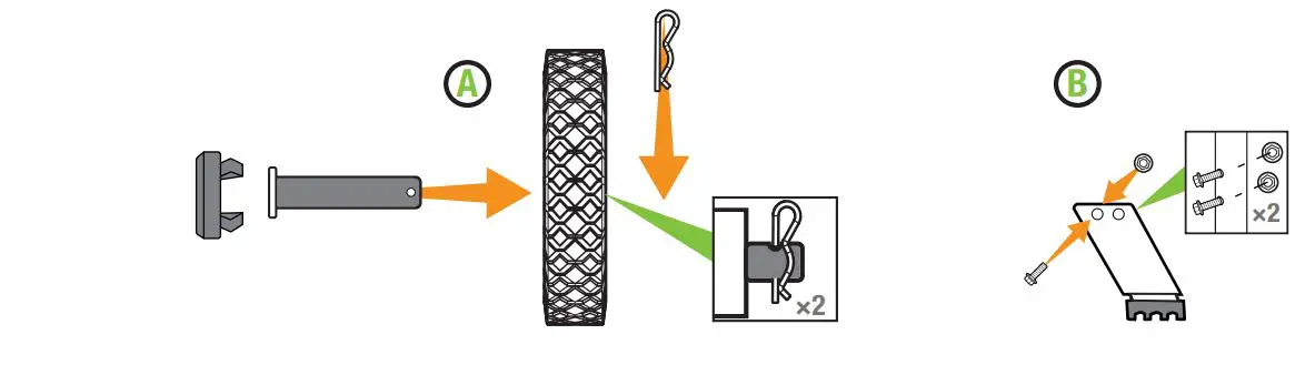 Champion 9500W Electric Start Generator - Attach Wheel Kit