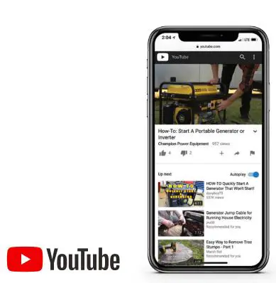 Champion 9500W Electric Start Generator - Youtube icon