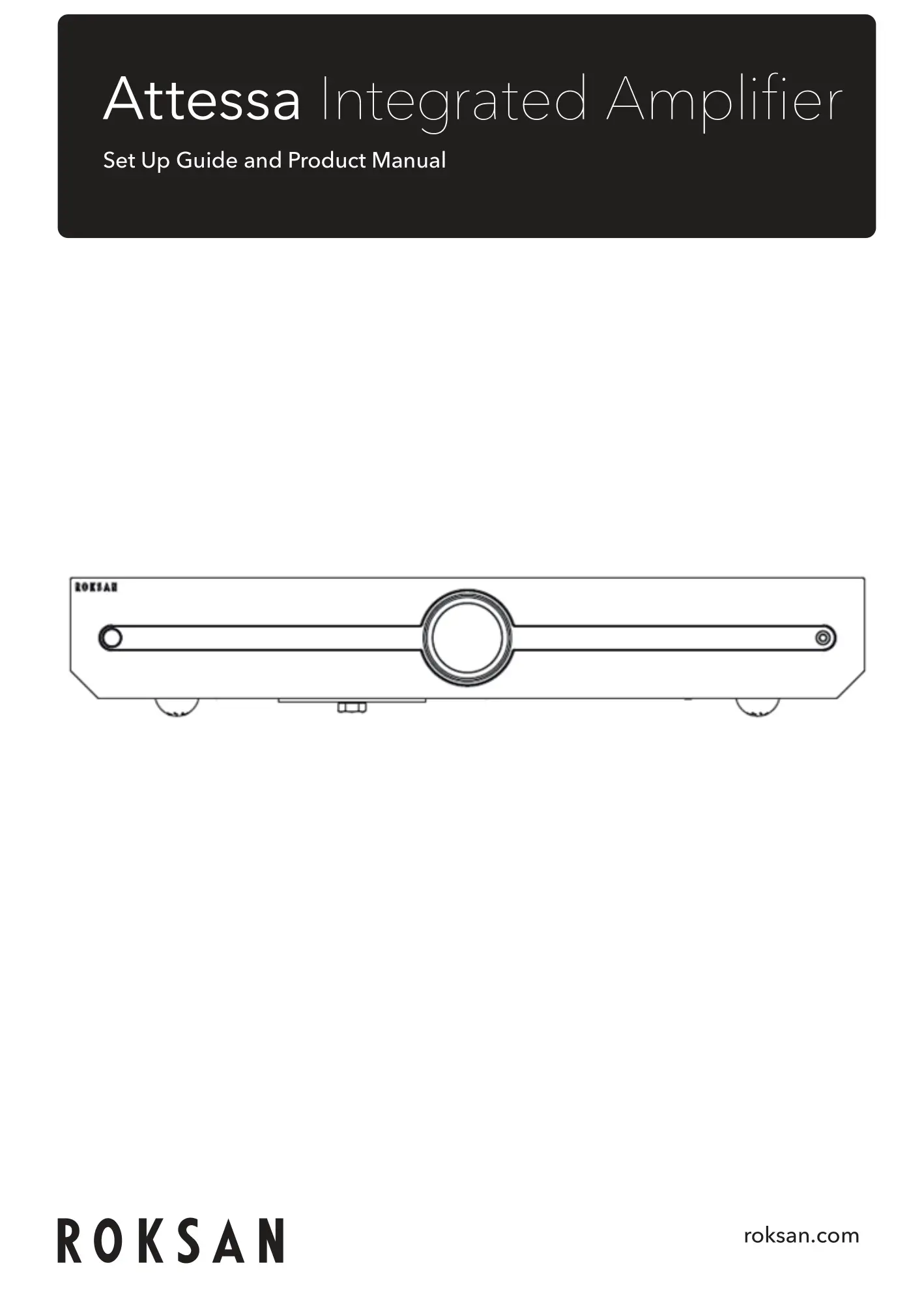 ROKSAN MA120201 Integrated Amplifier User Manual