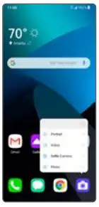 LG Harmony 4 - App shortcuts