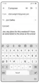 LG Harmony 4 - Create and send an email message