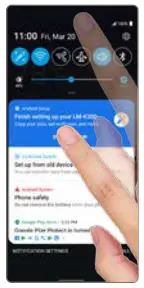 LG Harmony 4 - Notification panel