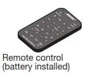 Remote control (battery installed)