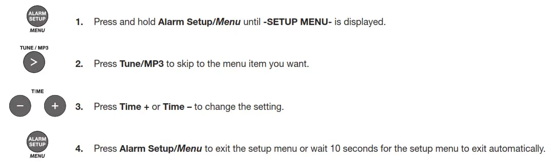 Changing a system setting