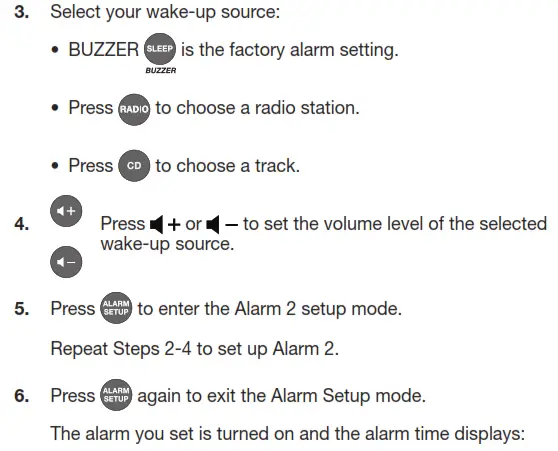 Alarm Setup