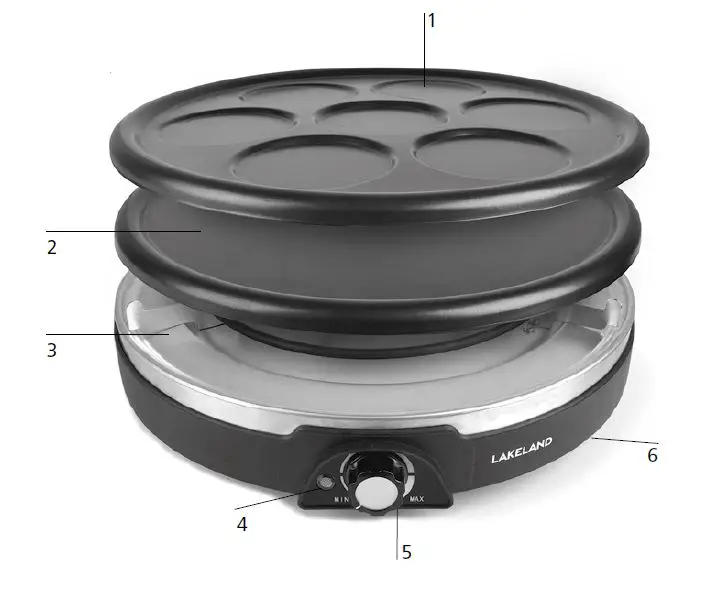 LAKELAND 63489 Pancake and Crêpe Maker FIG-1