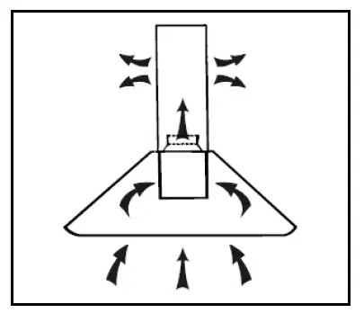 caple OM600 60cm 3 Speed Glass Angled Cooker Wall Chimney Hood 8