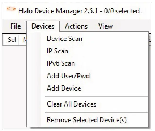 IP Video Corporation Halo Device Manager - DEVICEs