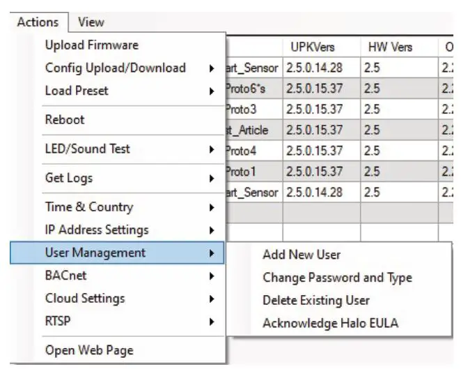 IP Video Corporation Halo Device Manager - User Management