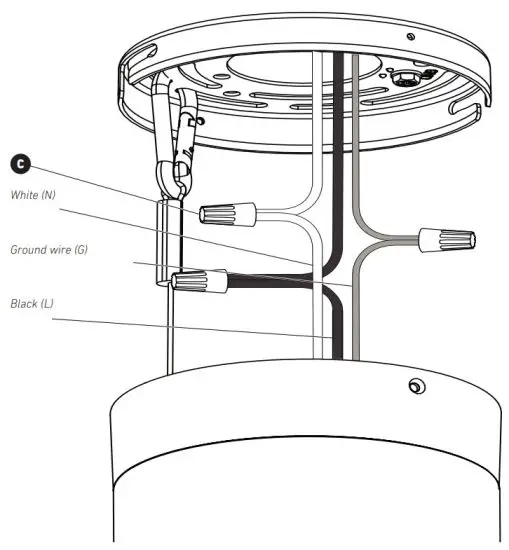 artika 6FM BP MB LED Ceiling Light Beam Pro 6 - CONNECTING THE WIRES
