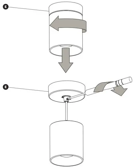 artika 6FM BP MB LED Ceiling Light Beam Pro 6 - HEIGHT ADJUSTMENT