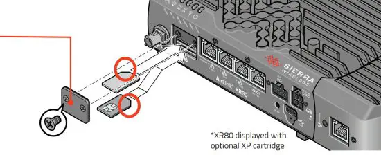 SIERRA AirLink XR80 High Performance Multi Network Router - Install the SIM Cards