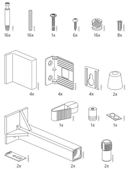 IKEA 09 159 53 NYSJÖN Storage Combination for Laundry - fig 1