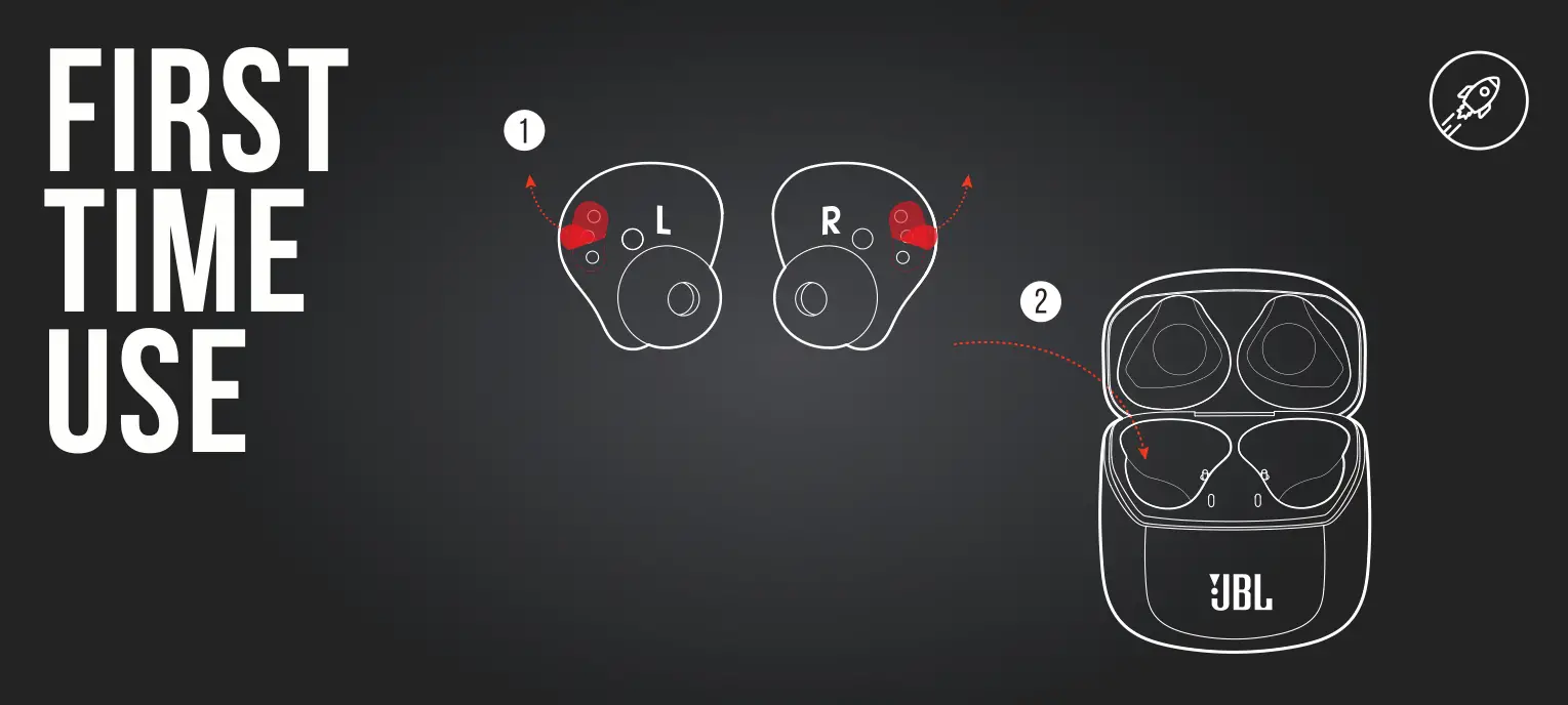 JBL CLUB PRO TWS First time use