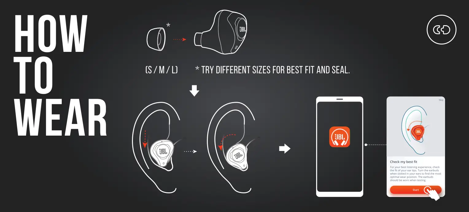 JBL CLUB PRO TWS How to Wear