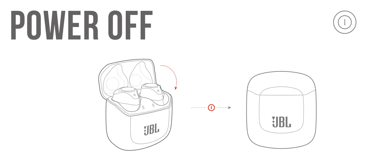 JBL CLUB PRO TWS power off