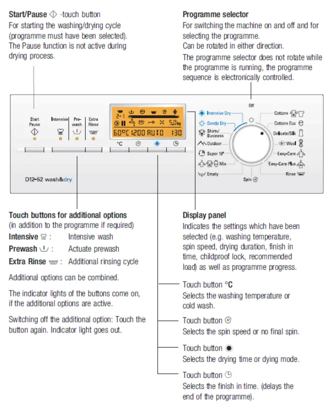 SIEMENS D12 52 Washer dryer