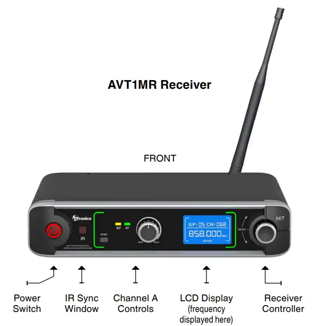 Kingdom AVTBPT1 Bodyworn Wireless Microphone-Receiver