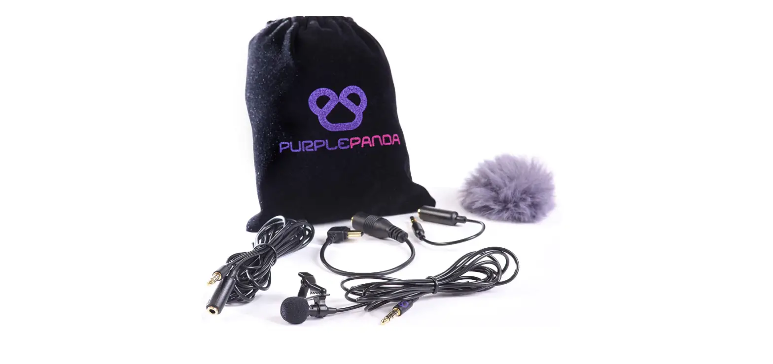 Purple Panda Lavalier Lapel Microphone Kit - Clip-on Omnidirectional Condenser Lav Mic Compatible-complete Features/owner's Manua Purple Panda Lavalier Lapel Microphone Kit - Clip-on Omnidirectional Condenser Lav Mic Compatible-complete Features/owner's Manua
