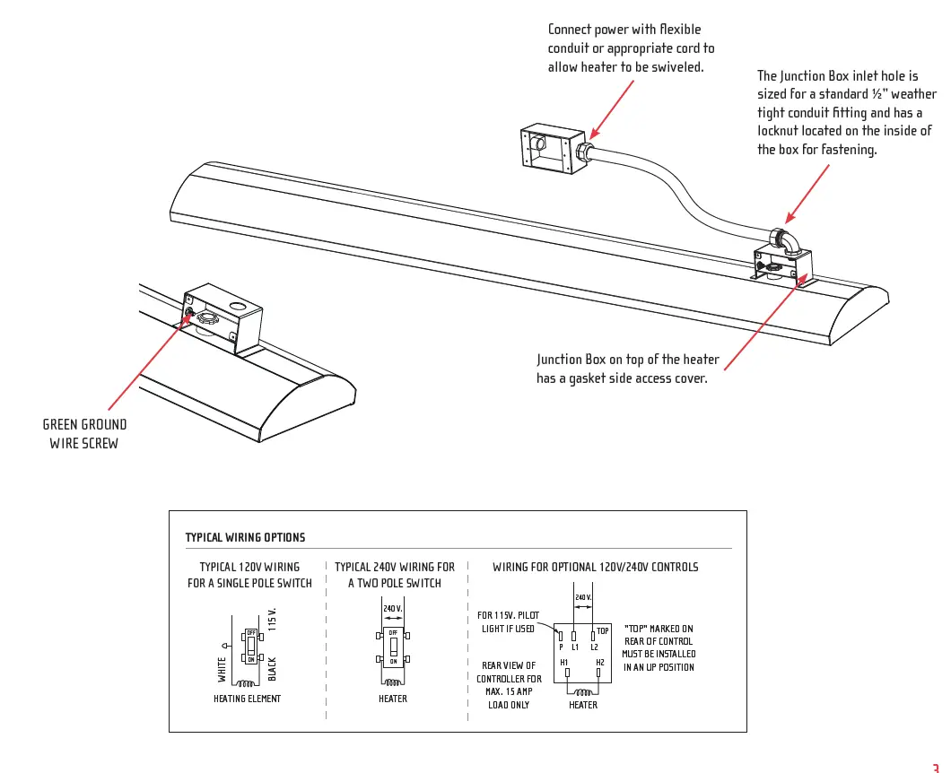 INFRATECH -WD6024SS -All- Weather C-Series- And -CD-Series- Quartz -Tube- Electric -Infrared -Radiant -Heater- 2
