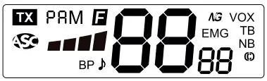 PRESIDENT TXUS093 Thomas FCC AM FM CB Radio Owner's Manual - DISPLAY
