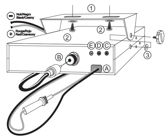 PRESIDENT TXUS093 Thomas FCC AM FM CB Radio Owner's Manual - MOUNTING DIAGRAM