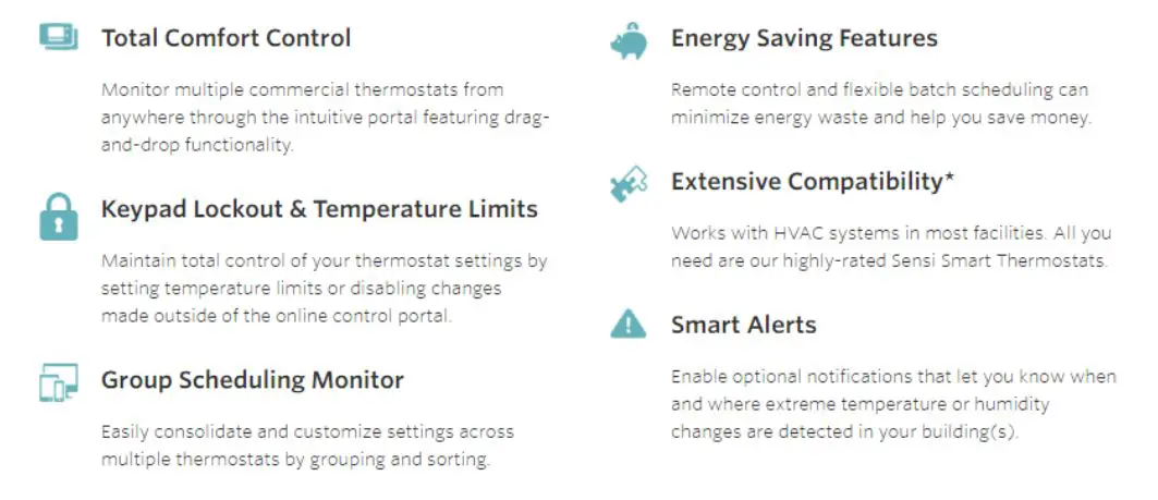 EMERSON Sensi Touch Smart Thermostat Installation Guide - Features