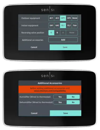 EMERSON Sensi Touch Smart Thermostat Installation Guide - Set Up Humidity Control