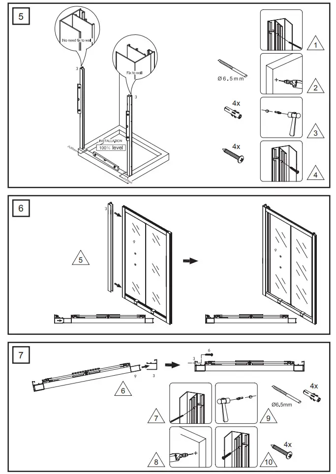 RAVAK BLDZ2 70 80x190cm Shower Door - figure 3