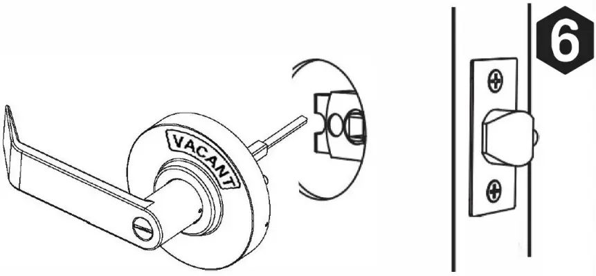 VIZILOK C7FS Heavy Duty Commercial Door Lock with Indicator -Attaching