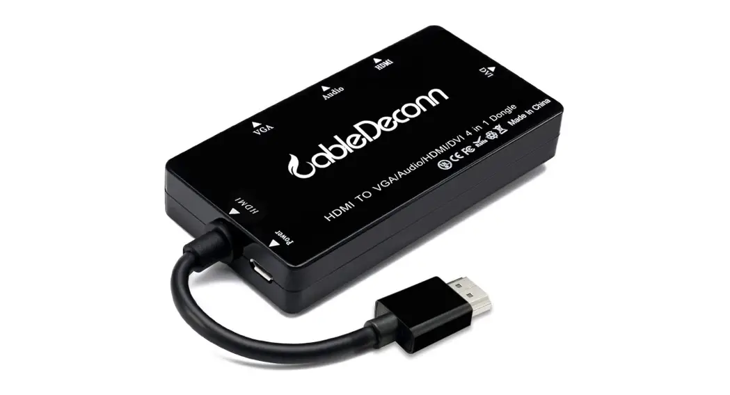 Cabledeconn 5in1 Hdmi To Hdmi Dvi Vga 3.5mm Audio With Micro Usb Adapter User Manual
