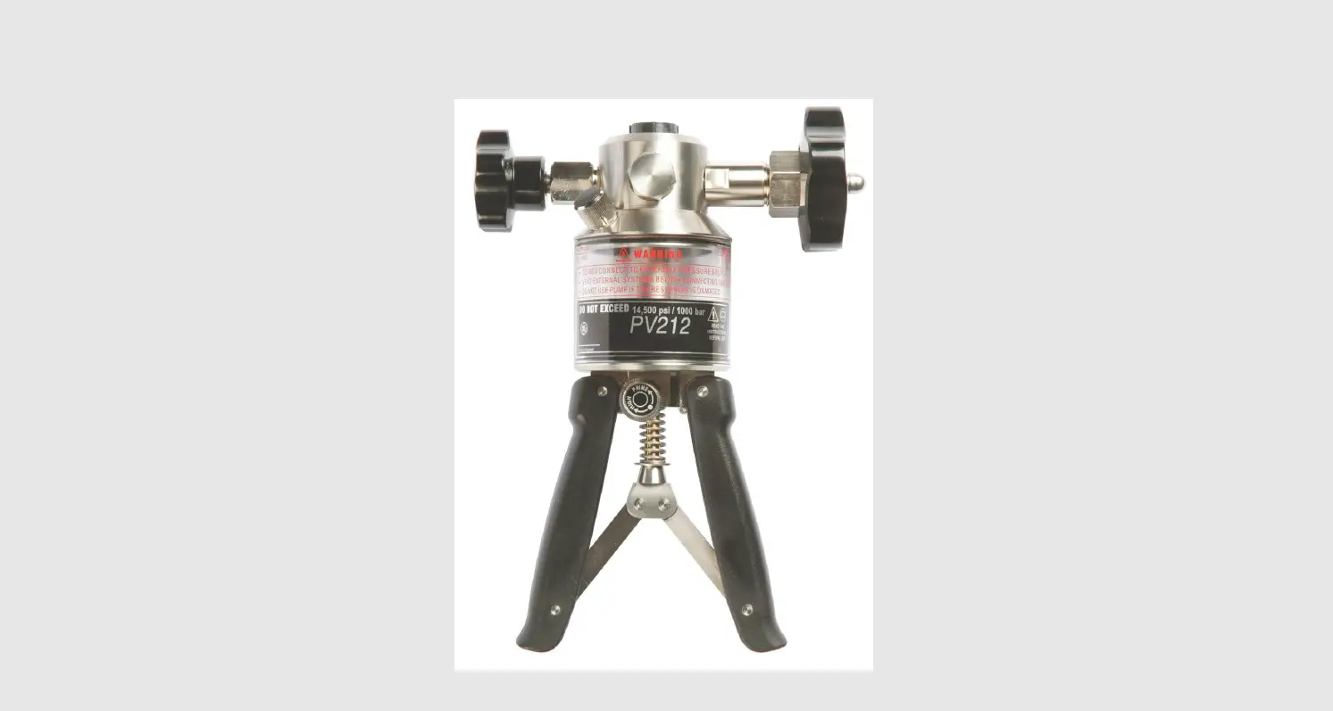 Druck Pv 212 Hydraulic Hand Pump Instruction Manual