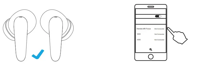 friendie AUDIO Air Focus Active Noise Cancelling Wireless In Ear Headphones - Figure 5