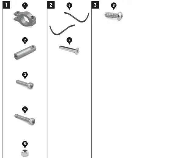 SW-MOTECH HPR.00.220.23400 B Kobra Handguard Mounting Kit - Figure 1