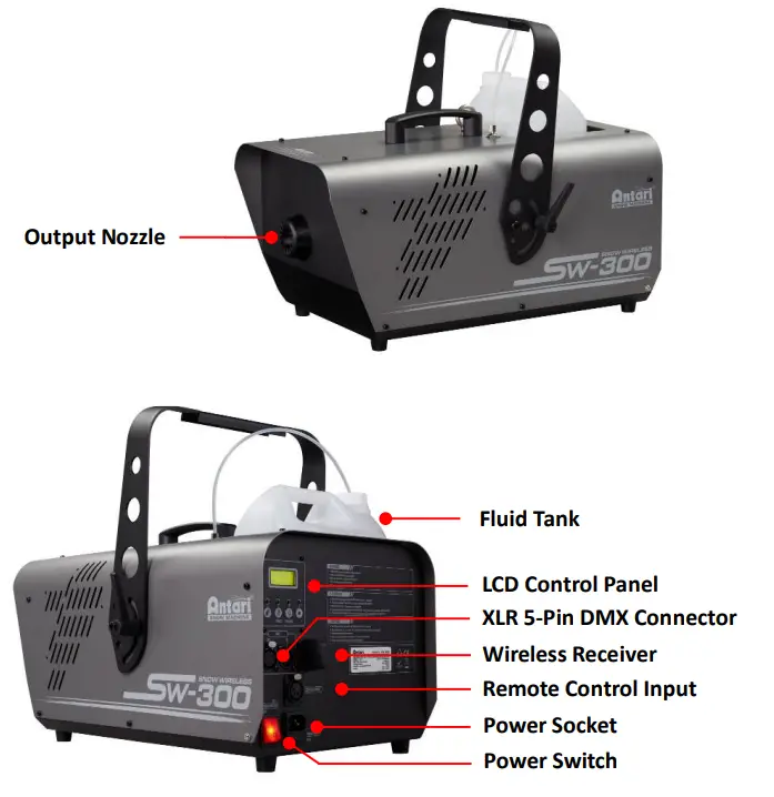 Antari SW 300 Long Throw Snow Machine - Fig 1