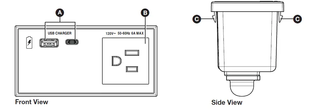 Extron FLEX55 AC Plus USB 130 US Power Modules FIG (1)