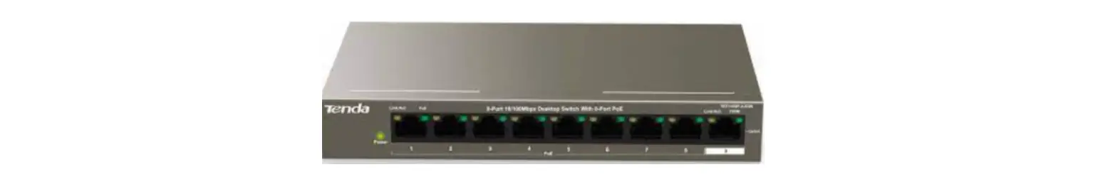 Tenda Tef1109p-8-63w 9 Port 10/100mbps Desktop Switch With 8 Port Poe Installation Guide