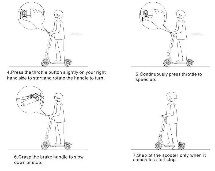 JIVR Electric Scooter Plus Silver - How to ride the scooter 2