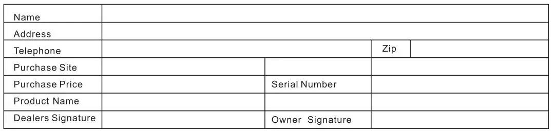 JIVR Electric Scooter Plus Silver - Product Warranty Card