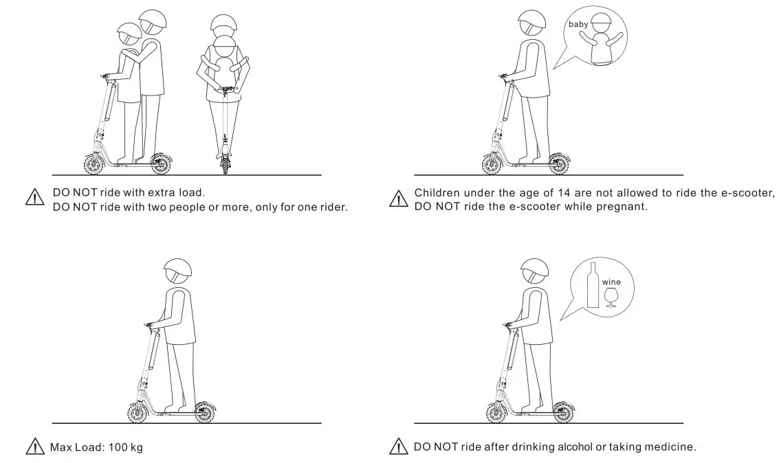 JIVR Electric Scooter Plus Silver - Safety Precautions 2